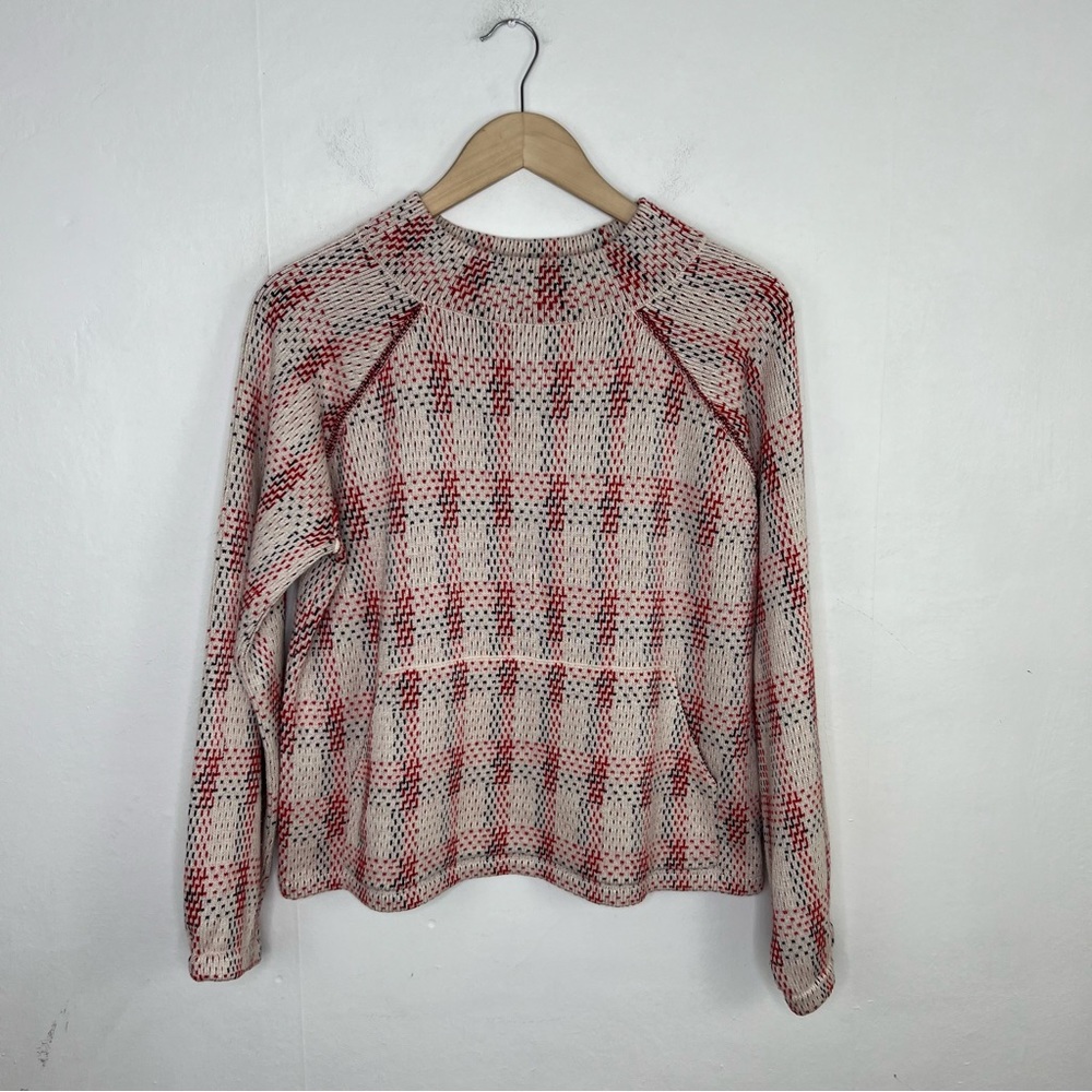 Anthropologie Field Flower Mock Neck Cropped Pullover Sweater Retro cozy!